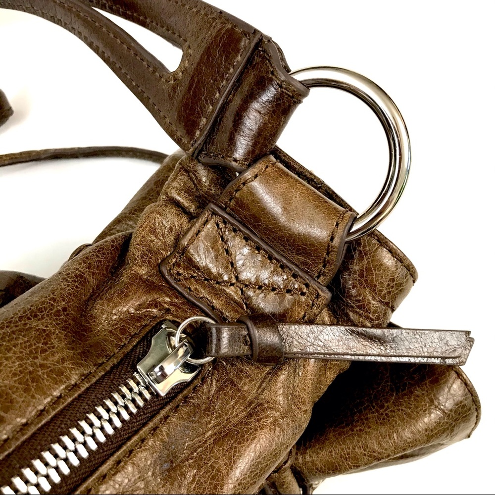 HOBO Brown Leather Drawstring Backpack - Picture 11 of 15